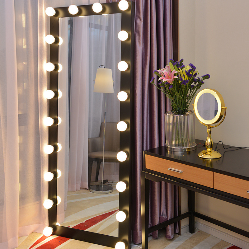 Standing Full Length Mirror With LED Bulbs
