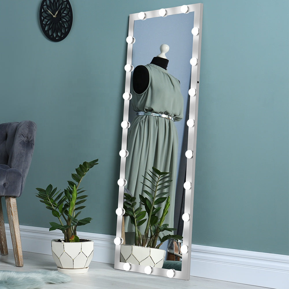 Standing Full Length Mirror With LED Bulbs